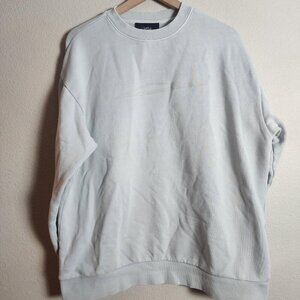 Tesla Cybertruck Logo Sweatshirt Mens Large Gray Crewneck Pullover 100% Cotton